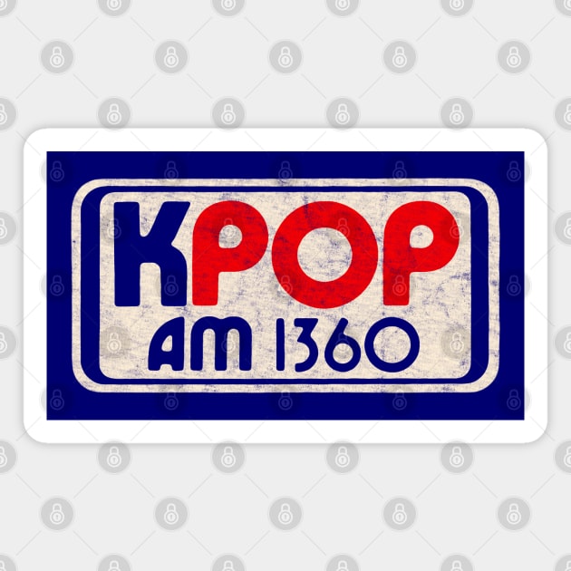 KPOP 1360 AM San Diego Radio Station Magnet by Turboglyde